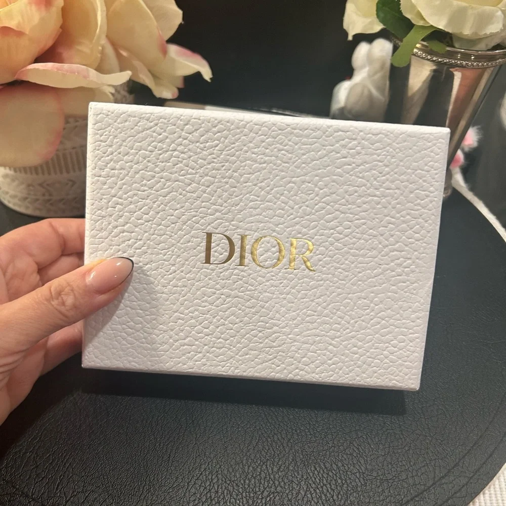 DIOR Set Silver Cannage Double Sided Mirror and Lipstick #720 New In Box